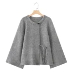 BSAY Kimono Style Knitted Cardigan Sweater Coat Women Long Sleeves - Image 2