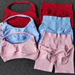 Women's 2-Piece Yoga Suit Seamless Fitness Gym Workout Set - Image 4