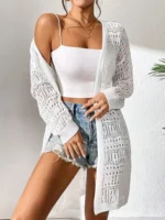 Knitted Cardigan With Sun Shading and Loose Fitting Fashion - Image 6