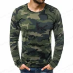 Camouflage T-shirt For Men Fashion Long Sleeve T-shirts - Image 3