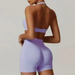 Women's 2-Piece Yoga Suit Seamless Fitness Gym Workout Set - Image 6