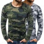 Camouflage T-shirt For Men Fashion Long Sleeve T-shirts