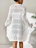 Knitted Cardigan With Sun Shading and Loose Fitting Fashion - Image 2