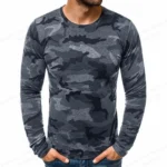 Camouflage T-shirt For Men Fashion Long Sleeve T-shirts - Image 4