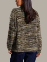 Women's Y2K Drop Shoulder Striped Cardigan - Image 2