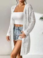 Knitted Cardigan With Sun Shading and Loose Fitting Fashion - Image 5