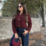 Knitted Cardigans For Women Casual Button Long Sleeve - Lady Cardigans Coat - Image 3