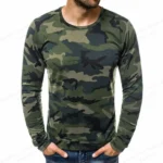 Camouflage T-shirt For Men Fashion Long Sleeve T-shirts - Image 2