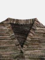 Women's Y2K Drop Shoulder Striped Cardigan - Image 3