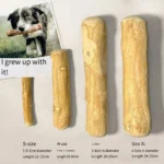 Natural Coffee Wood Dog Chew Toys Long Lasting Chewable Stick