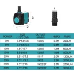 Ultra-Quiet 3/6/10/15/25/35/50/60W Submersible Water Fountain Pump Filter - Image 7