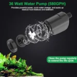 Electric Aquarium Vacuum Gravel Cleaner 36W Electric Fish Tank Cleaning - Image 6