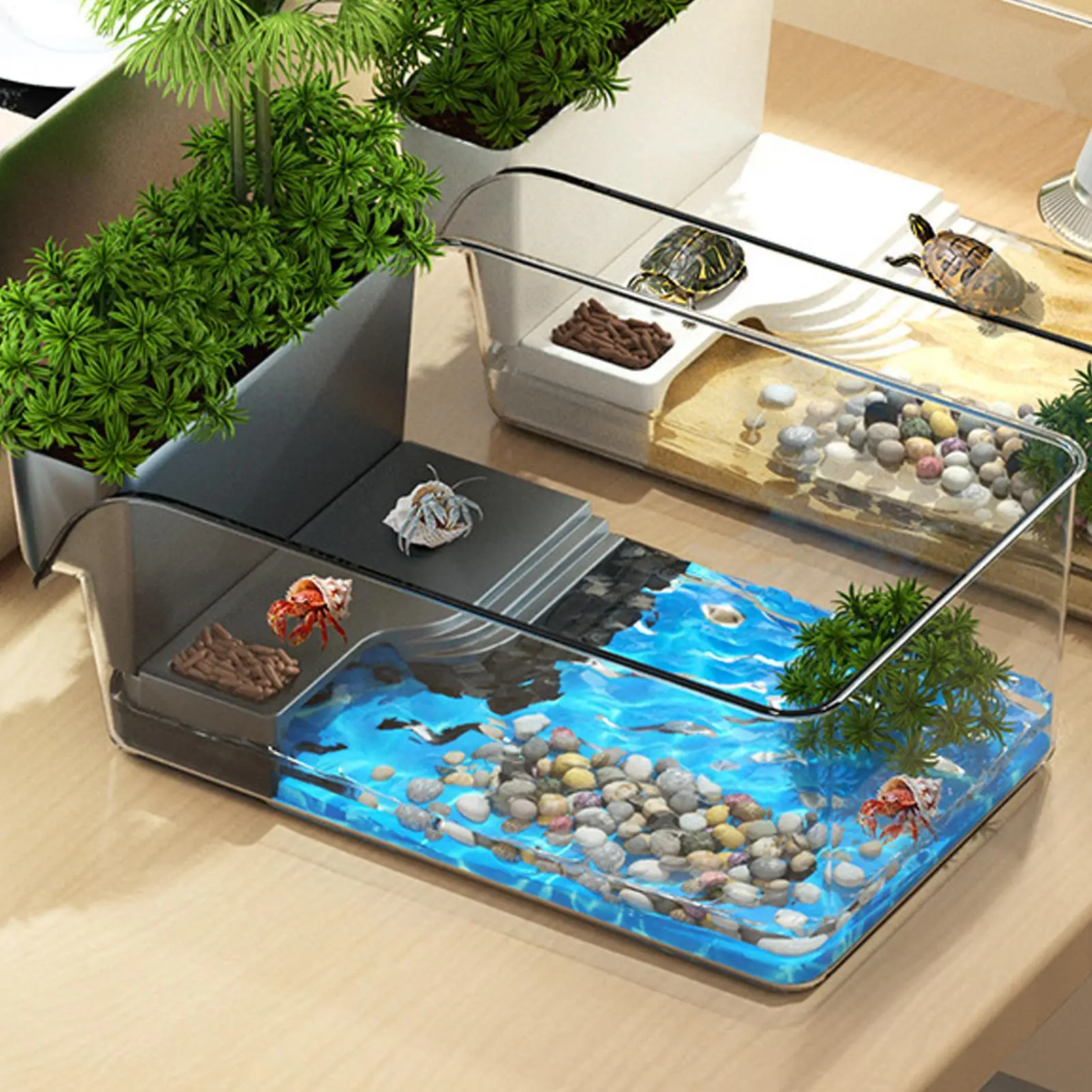 kf-See45100ebc2f4b69872336e918223e99j Turtle Aquarium Multi-Function Areas Turtle Tank Aquarium - Image 1